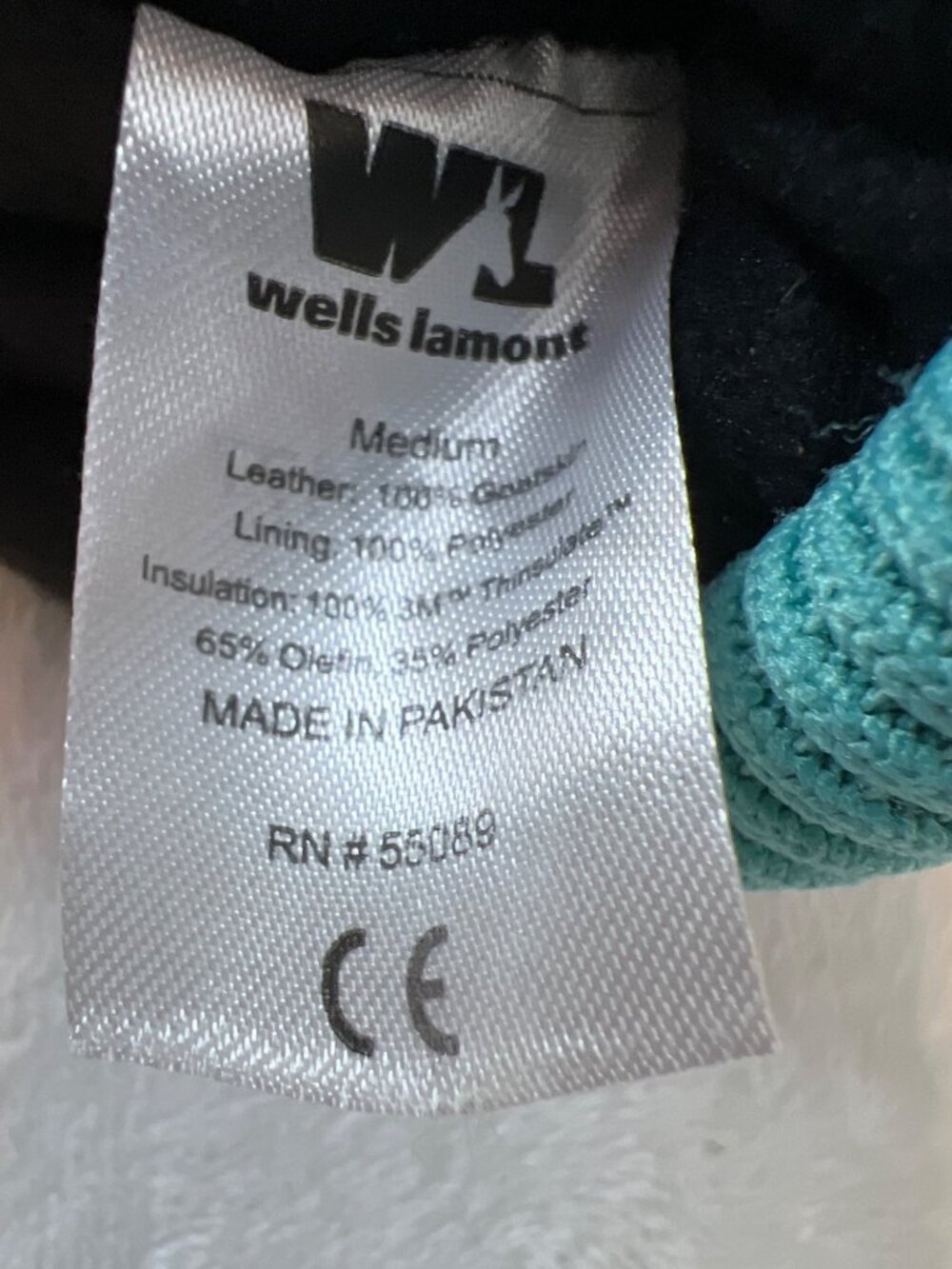 3M Thinsulate Wells Lamont Gloves Teal Leather- Camel Brown NWOT Medium Womans - Picture 4 of 4